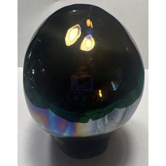 -HALLOWEEN SKULL decor Dark Iridescent Reflective Skull Figurine - Picture 13 of 14